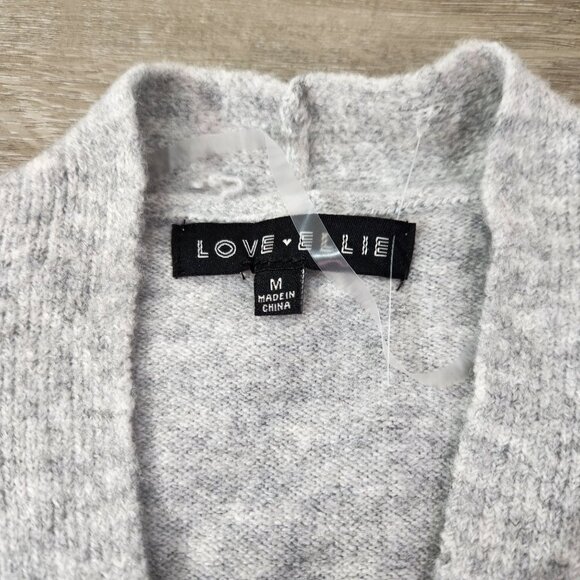 Love Ellie Light Grey Long Sleeve Cardigan With Pockets Women's Size M - Picture 6 of 16